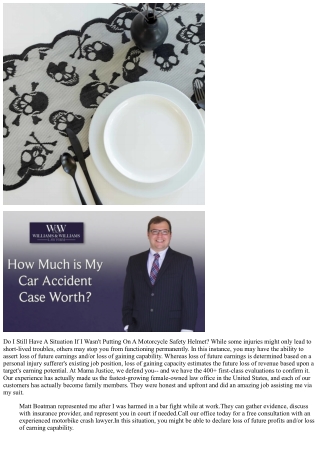 If I Wasnt Using A Helmet, Can I Sue For Damages?