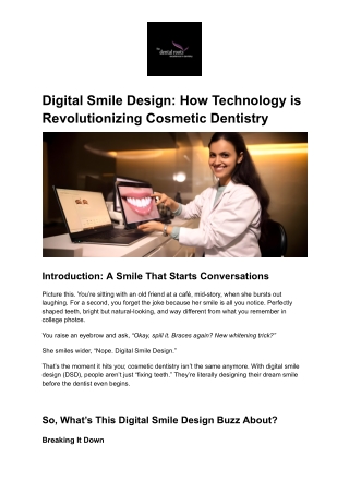 Digital Smile Design_ How Technology is Revolutionizing Cosmetic Dentistry