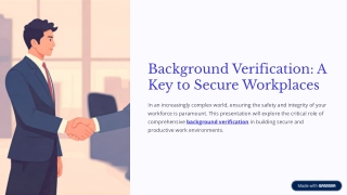Background Verification: A Key to Secure Workplaces
