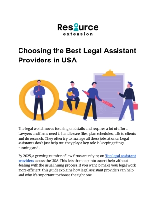 Choosing the Best Legal Assistant Providers in USA