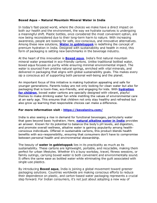 Boxed Aqua – Natural Mountain Mineral Water in India