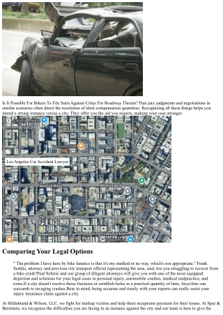 Can Bikers Take Legal Action Against Cities For Poor Roadways? Bicycle Accident