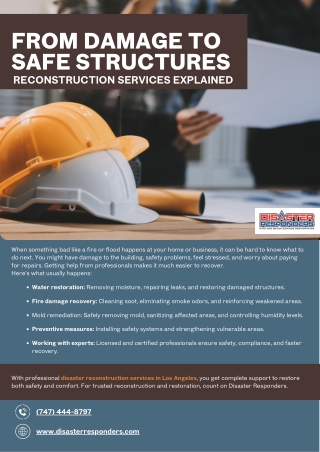 From Damage to Safe Structures Reconstruction Services Explained