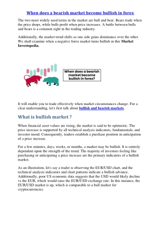 Forex Market Reversals: When Bear Trends Turn Bullish