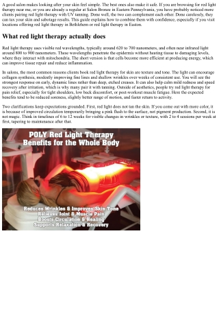 Salon Bronze Guide: Combining Tanning and Red Light Therapy Safely