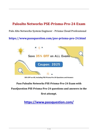 Palo Alto Networks PSE-Prisma-Pro-24 PDF Questions
