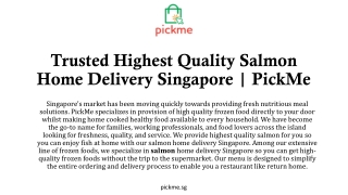 Premium Salmon Home Delivery Singapore – Fresh Salmon to Door