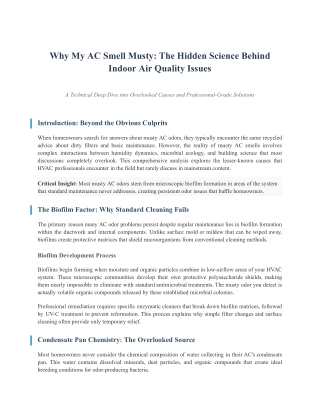 Improving Indoor Air Quality with a Well-Maintained Air Conditioner