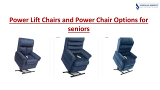 Power Lift Chairs and Power Chair Options for seniors