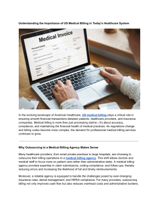 Understanding the Importance of US Medical Billing in Today’s Healthcare System