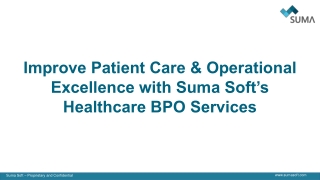 Improve Patient Care & Operational Excellence with Healthcare BPO Services
