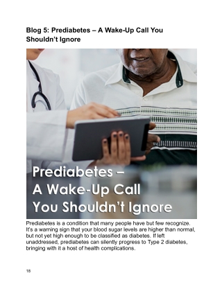 prediabetes - A wake up call you shouldnt ignore