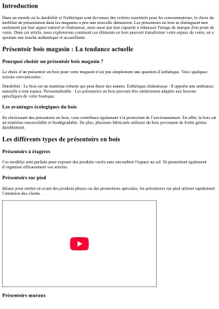 Présentoirs en bois : une touche naturelle pour votre espace de vente