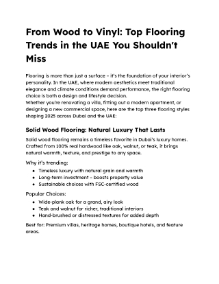 Top 3 Flooring Trends UAE 2025 | Floor Concepts Dubai