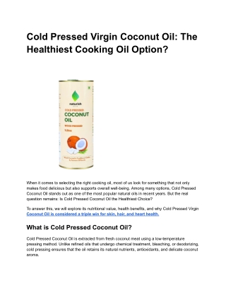“Cold Pressed Virgin Coconut Oil_ The Healthiest Cooking Oil Option (1)