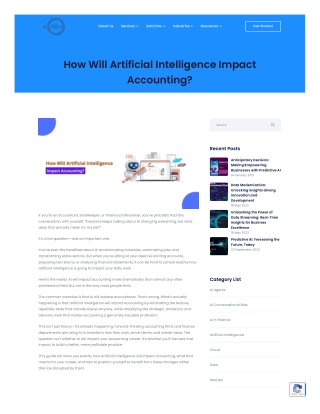 How Will Artificial Intelligence Impact Accounting​?