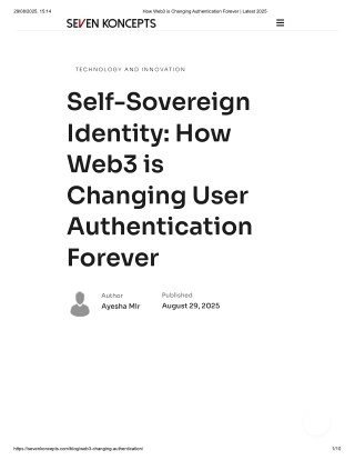 How Web3 is Changing Authentication Forever _ Latest 2025