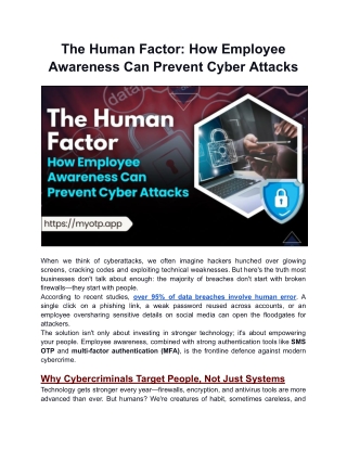 The Human Factor: How Employee Awareness Can Prevent Cyber Attacks
