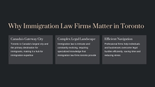 Why Choose Immigration Law Firms in Toronto for Your Case