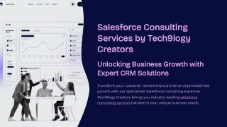 Salesforce Consulting Services by Tech9logy Creators