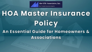 HOA Master Insurance Policy