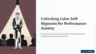 Self-Hypnosis for Managing Performance Anxiety