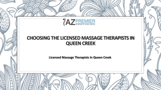 Licensed Massage Therapists In Queen Creek