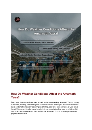 How Do Weather Conditions Affect the Amarnath Yatra?