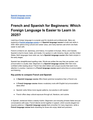 French and Spanish for Beginners_ Which Foreign Language Is Easier to Learn in 2025_