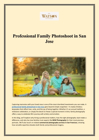 Professional Family Photoshoot in San Jose