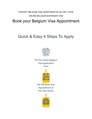 FASTEST Belgium Visa Appointment IN UK