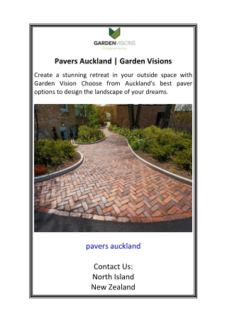Pavers Auckland  Garden Visions