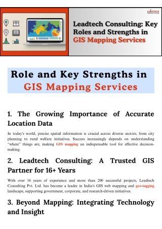 Leadtech Consulting Key Roles and Strengths in GIS Mapping Services