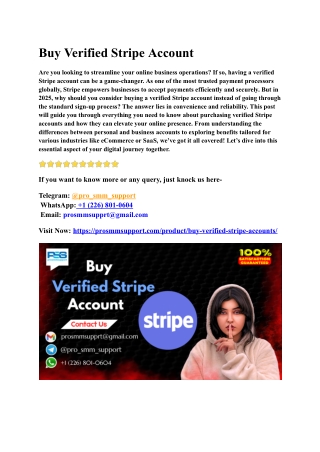 Top 18 Sites To Buy Verified Stripe Accounts For Sell In 2025