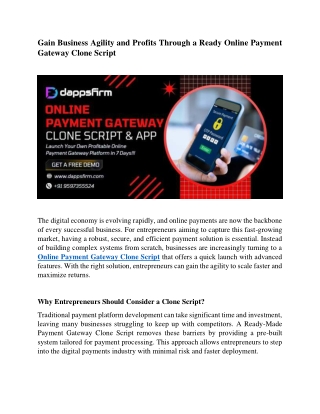 Gain Market Leadership with Our Custom Payment Gateway Clone App