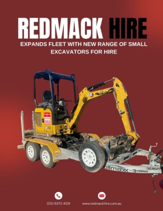 RedMack Equipment Hire Expands Fleet with New Range of Small Excavators for Hire