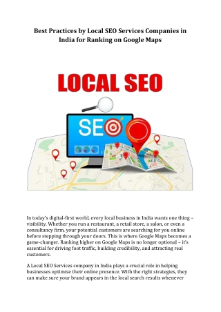 Local SEO Services Companies in India | Seo Strikers