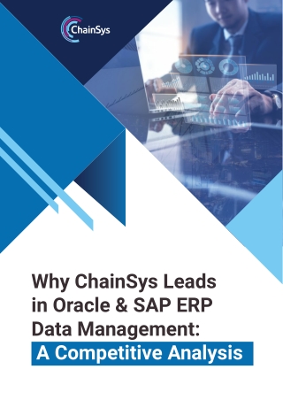 Why ChainSys for ERP Data Management