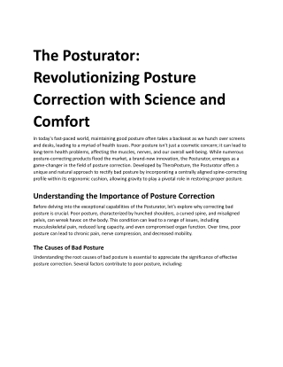 The Posturator_ Revolutionizing Posture Correction with Science and Comfort.docx