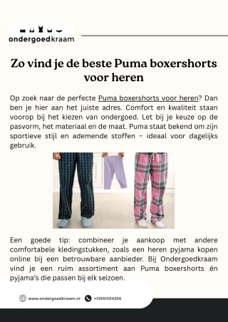 Zo vind je de beste Puma boxershorts voor heren