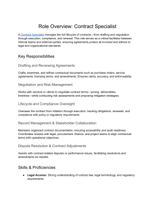 Contract Specialist