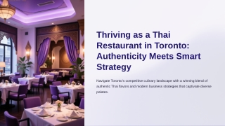 Explore the Best Thai Restaurant in Toronto