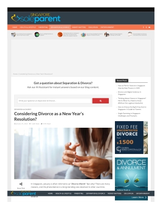 Considering Divorce as a New Year’s Resolution