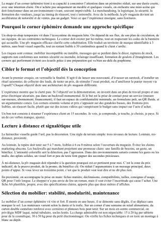 PLV magasin : best practices pour corners éphémères