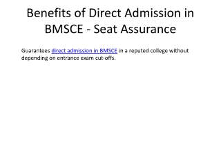2025 BMS Direct Admission
