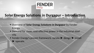Solar Energy Solutions in Durgapur