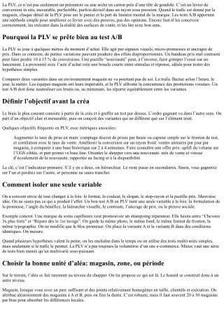 Tests A/B en PLV : méthodologie et exemples