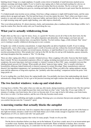 Stop Vaping: Morning and Night Routines That Help