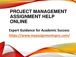 Project Management Assignment Help Online