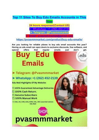 Top 11 Sites To Buy Edu Emails Accounts in This Year